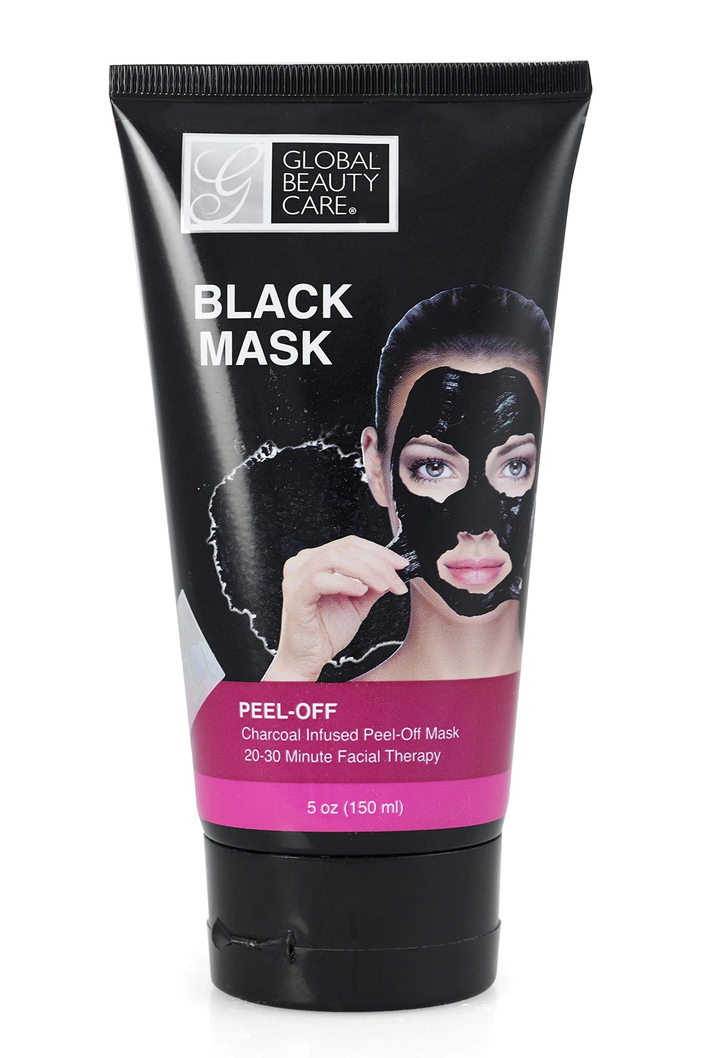 Global Beauty Care 5 oz 150 ml Black Peel-Off Mask: Charcoal Infused Peel-Off Mask