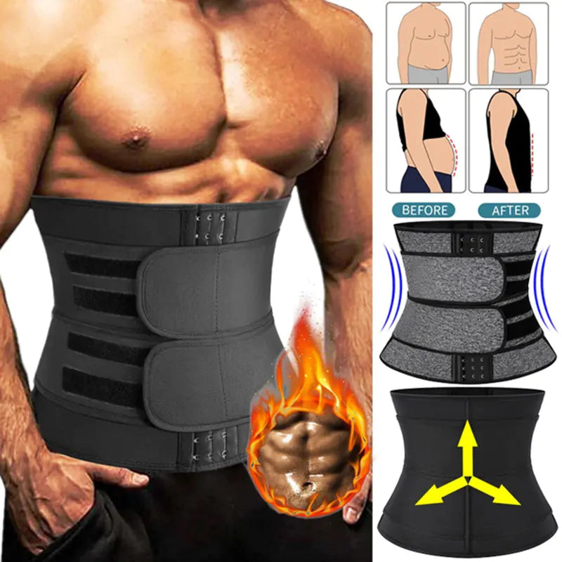 Men's Waist Trainer Tactical Back Support Slimming Belt
