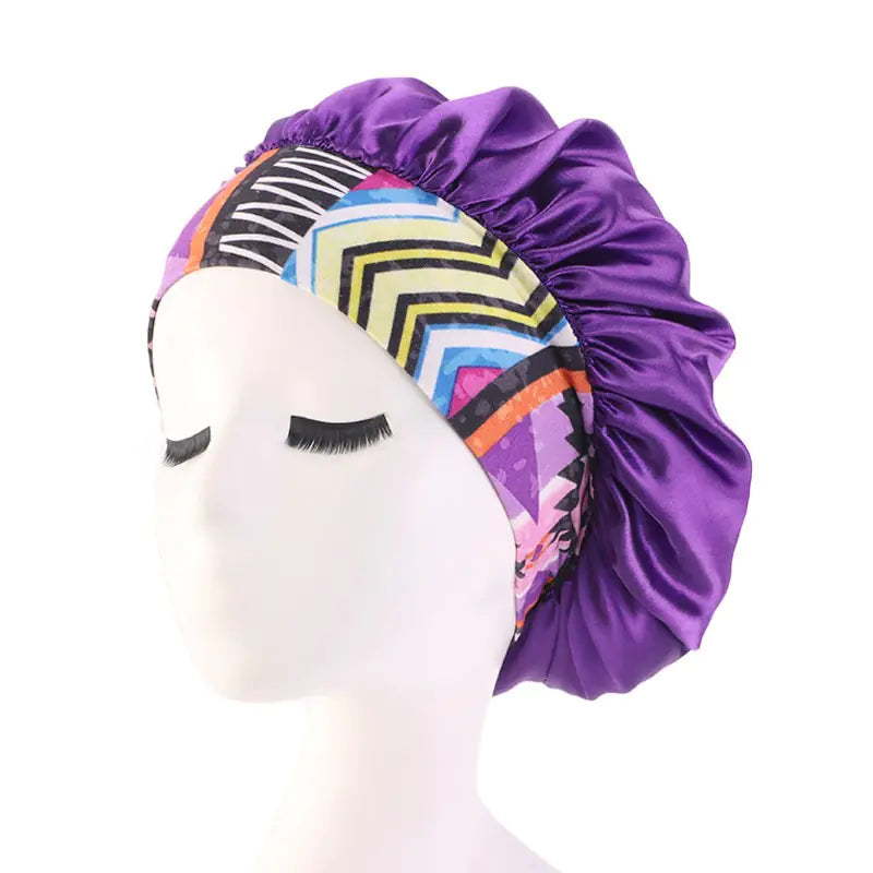 Ethnic Style Wide Headband Sleep Cap for Beauty Care