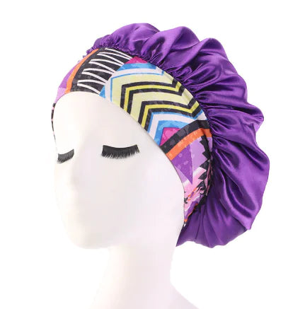 Ethnic Style Wide Headband Sleep Cap for Beauty Care