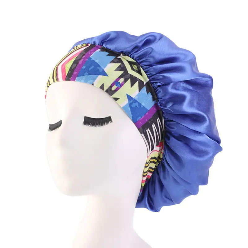 Ethnic Style Wide Headband Sleep Cap for Beauty Care