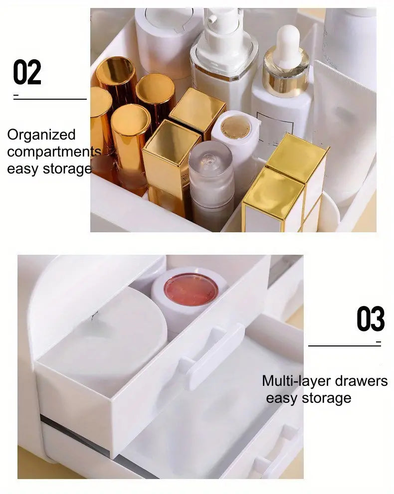 Beauty Routine Organizer for Makeup, Skin Care & Jewelry
